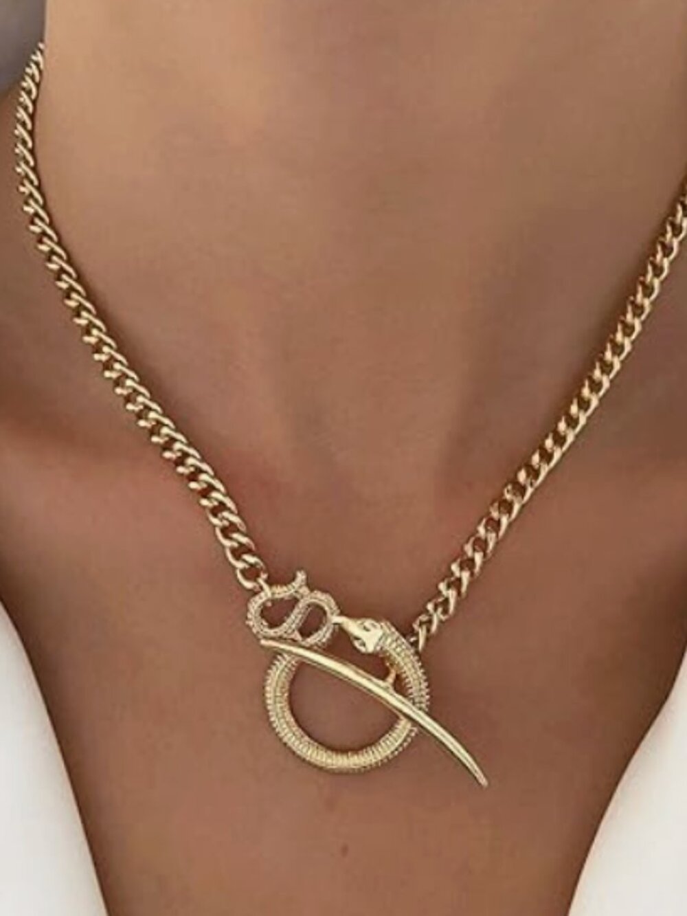 Anthro King Snake Chic Minimal Necklace
